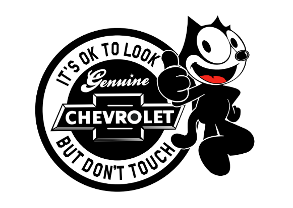 Circle Cat Don't Touch Decal