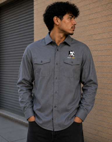 Felix Heritage Button Up – Gunmetal
