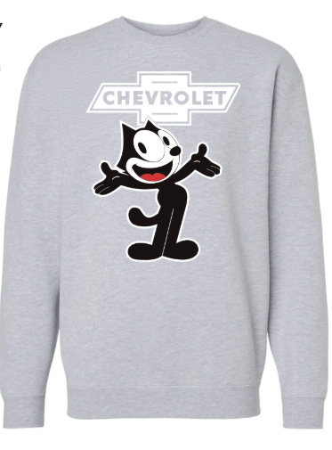 Back view of ash grey Felix Classic Crewneck sweatshirt