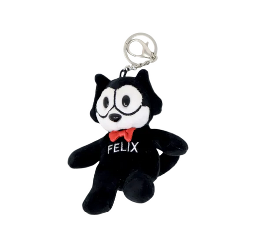 Felix Buddy plush keychain with soft Felix The Cat character and metal key ring